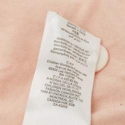 Pre Owned Chloé Kids Pink Cable Knit Hooded Sweater 6M