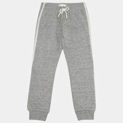 Pre Owned Chloe Kids Grey Logo Embroidered Cotton Sweatpants Set 6 Yrs