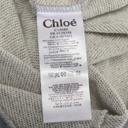 Pre Owned Chloe Kids Grey Logo Embroidered Cotton Sweatpants Set 6 Yrs