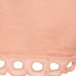 Pre Owned Chloe Kids Orange Lace Inserts Cotton Shorts 6Yrs 