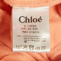 Pre Owned Chloe Kids Orange Lace Inserts Cotton Shorts 6Yrs 