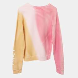 Pre Owned Chloe Pink/Yellow Dyed Cotton Knit Sweatshirt 14Yrs