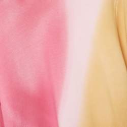 Pre Owned Chloe Pink/Yellow Dyed Cotton Knit Sweatshirt 14Yrs