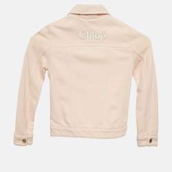Pre Owned Chloe Kids Pink Cotton Button Front Jacket 4Yrs