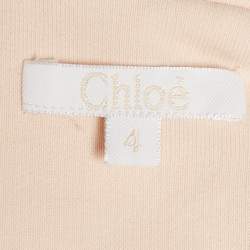 Pre Owned Chloe Kids Pink Cotton Button Front Jacket 4Yrs