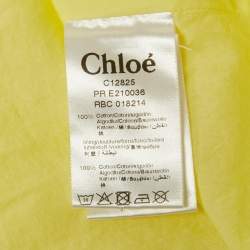 Pre Owned فســتان كــلوي أطــفال قطــن مطـرز زهـري أصفر 14 سـنة