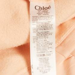 Pre Owned Chloé Kids Pink Cotton Fleece Ruffled Dress 14Yrs