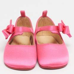 Pre Owned باليرينا كريستيان لوبوتان حرير وردي مقاس 19