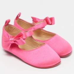 Pre Owned باليرينا كريستيان لوبوتان حرير وردي مقاس 19