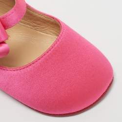 Pre Owned باليرينا كريستيان لوبوتان حرير وردي مقاس 19