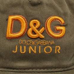 Pre Owned D&G Junior Green Embroidered Cotton Baseball Cap S