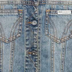 D&G Junior Blue Denim Studded Button Front Jacket 6 Yrs