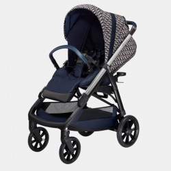Dior Blue/Beige Oblique Fabric Bassinet and Stroller Combo
