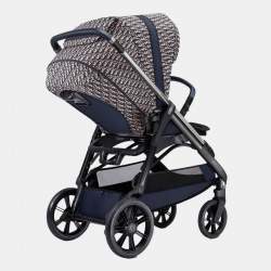 Dior Blue/Beige Oblique Fabric Bassinet and Stroller Combo