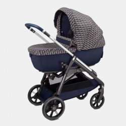 Dior Blue/Beige Oblique Fabric Bassinet and Stroller Combo