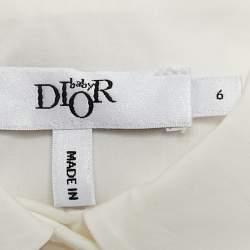 Baby Dior White Cotton Dress and Culotte Set 6 M