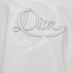 Pre Owned Dior Kids White Embroidered Jersey T-Shirt 13Yrs