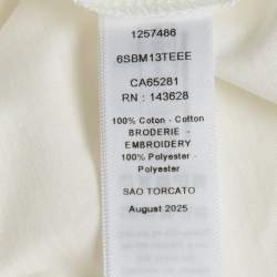 Pre Owned Dior Kids White Embroidered Jersey T-Shirt 13Yrs