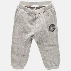 Dior Baby Grey Cotton Knit Track Pants 18 M