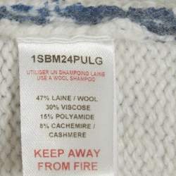 Pre Owned Dior Kids White Oblique Print Wool Blend Sweater 12 Yrs