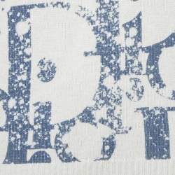 Pre Owned Dior Kids White Oblique Print Wool Blend Sweater 12 Yrs