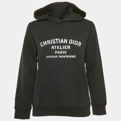 Dior Kids Black Printed Cotton Hoodie 13 Yrs 