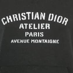 Dior Kids Black Printed Cotton Hoodie 13 Yrs 