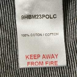 Pre Owned Dior Kids Grey Patterned Cotton Jersey Polo T-Shirt 10 Yrs