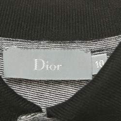 Pre Owned Dior Kids Grey Patterned Cotton Jersey Polo T-Shirt 10 Yrs