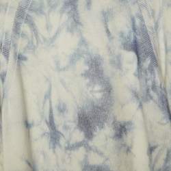 Pre Owned Dior White/Blue Tie-Dye Wool Full Sleeve Sweater 12 Yrs