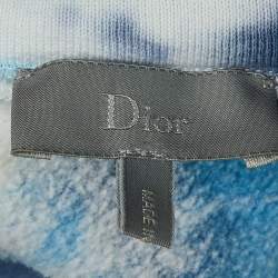Pre Owned Dior Kids Blue Tie-Dye Cotton Hooded Sweatshirt Size 12 Yrs