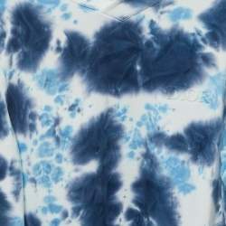 Pre Owned Dior Kids Blue Tie-Dye Cotton Hooded Sweatshirt Size 12 Yrs