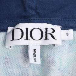 Pre Owned Dior Blue Oblique Jersey Hoodie and Pants Tracksuit 8 Yrs