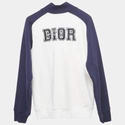 مملوكة مسبقًا جاكيت ديور أطفال كحلي/أبيض قطن فارسيتي 12 سنة