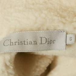 مملوكة مسبقًا Christian Dior Kids Blue Faux Shearling and Denim Jacket 6Yrs