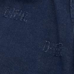 Pre Owned Baby Dior White/Blue Dior Oblique Pattern Sweater and Pants Set 24M