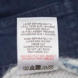 Pre Owned Baby Dior White/Blue Dior Oblique Pattern Sweater and Pants Set 24M