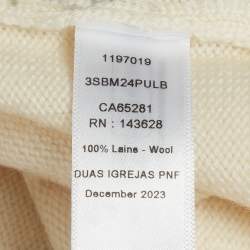 Pre Owned Dior Kids Yellow Oblique Rib Knit Long Sleeve Sweater 13 Yrs 