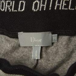 Pre Owned Dior Kids Grey Logo Embroidered Jersey Joggers 10 Yrs
