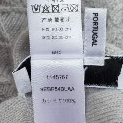 Pre Owned Dior Baby Grey Cashmere Knit Blanket