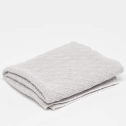 Pre Owned Dior Baby Grey Cashmere Knit Blanket