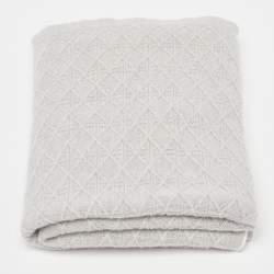 Pre Owned Dior Baby Grey Cashmere Knit Blanket
