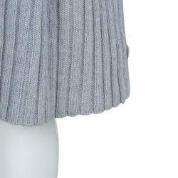 Pre Owned فستان بلوفر دولتشي أند غابانا تريكو رصاصي مضلع 12 سنة