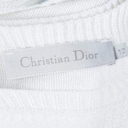 Pre Owned Dior Colorblock Pleated Short Sleeve Dress 12 Yrs