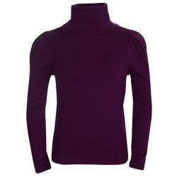 Pre Owned Dior Burgundy Knit Turtleneck Long Sleeve Top 8 Yrs