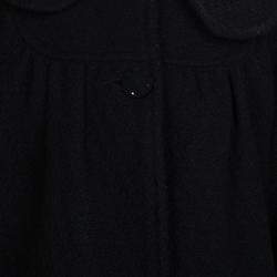 Dior Black Textured Wool Coat 6 Yrs