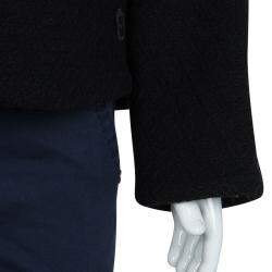 Dior Black Textured Wool Coat 6 Yrs