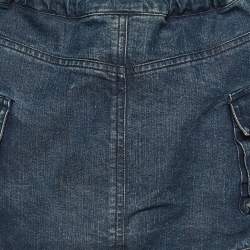 Pre Owned Dior Kids Navy Blue Denim Shorts 6 Yrs