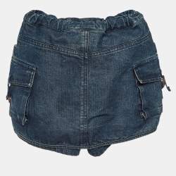 Pre Owned Dior Kids Navy Blue Denim Shorts 6 Yrs