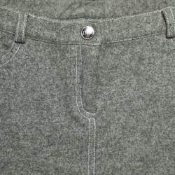 Pre Owned Dior Kids Grey Wool Mini Skirt 6 Yrs